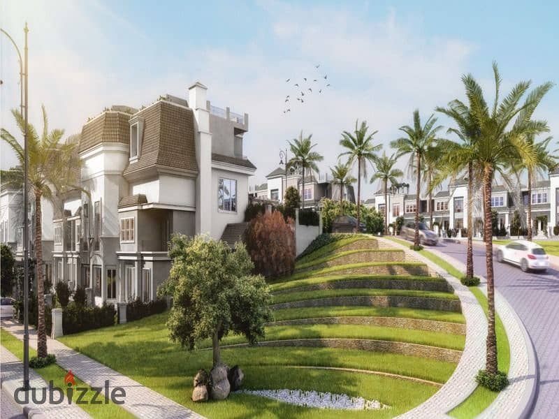 With a5% down payment, an apartment for sale in Sarai Compound in New Cairo 42% cash discount and cash price installment over the longest payment plan 23