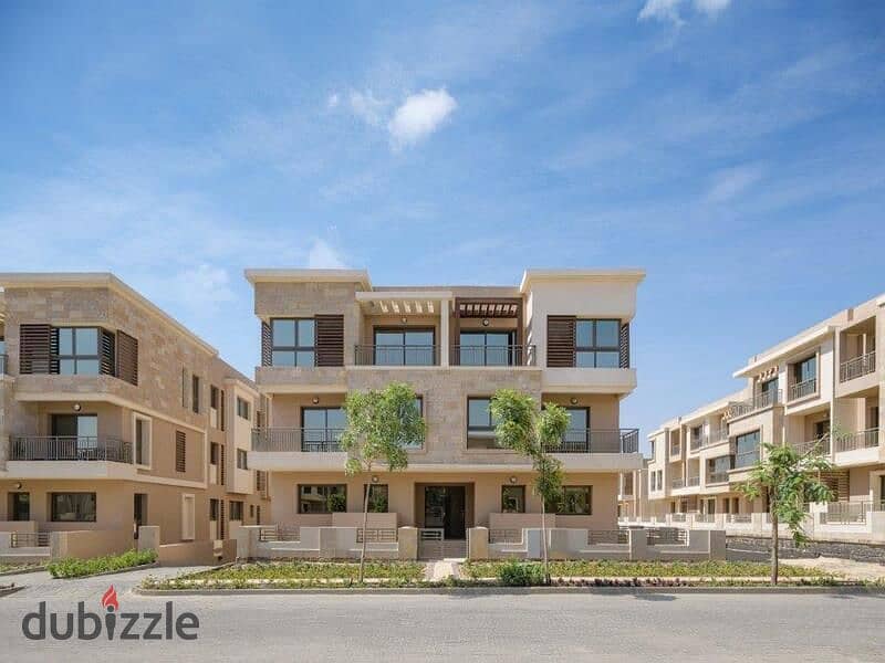 With a5% down payment, an apartment for sale in Sarai Compound in New Cairo 42% cash discount and cash price installment over the longest payment plan 8