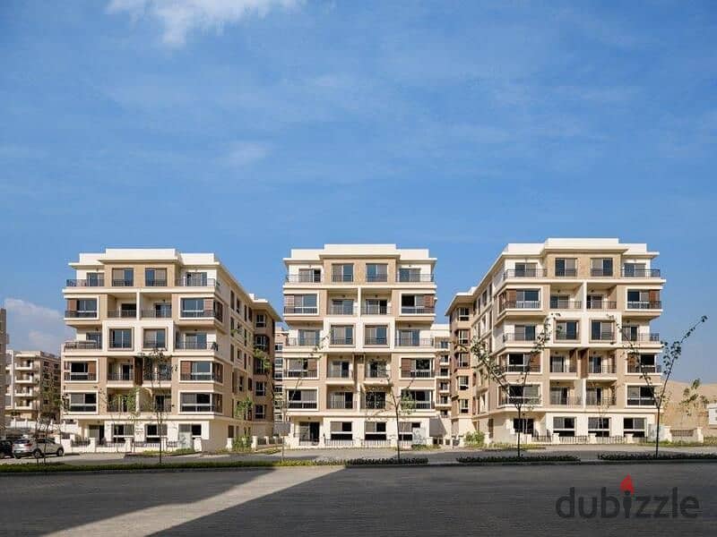 With a5% down payment, an apartment for sale in Sarai Compound in New Cairo 42% cash discount and cash price installment over the longest payment plan 12