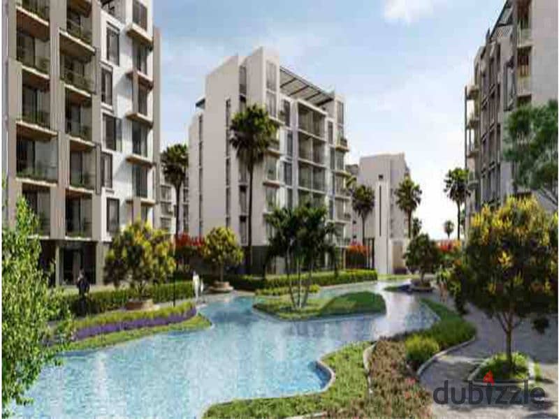 Two-bedroom apartment for sale in Golden Square in icon Compound with only 15% down payment | View on the landscape 1