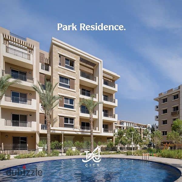 An apartment with a garden in a 1,000-acre compound with full services, in a special location in front of Cairo Airport, near Nasr City, Taj City. 18