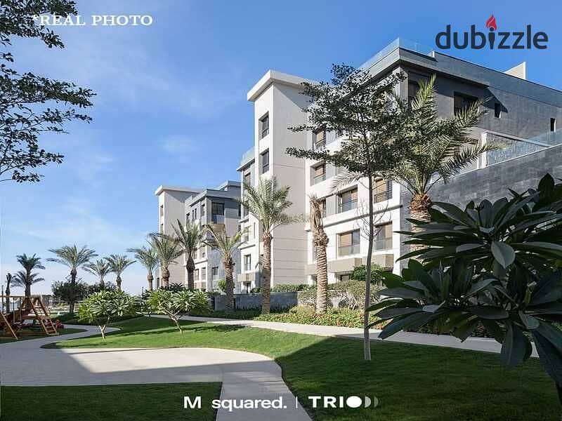 Apartment for sale, 190 meters in the heart of Golden Square, with 5% down payment and equal installments, in Trio Gardens with M Square40% cash disco 26