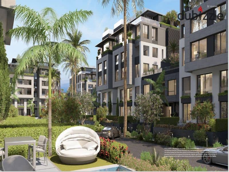 Your apartment is ground floor with a garden in the heart of Golden Square, with a 5% down payment and equal installments in Trio Gardens with M Squar 4