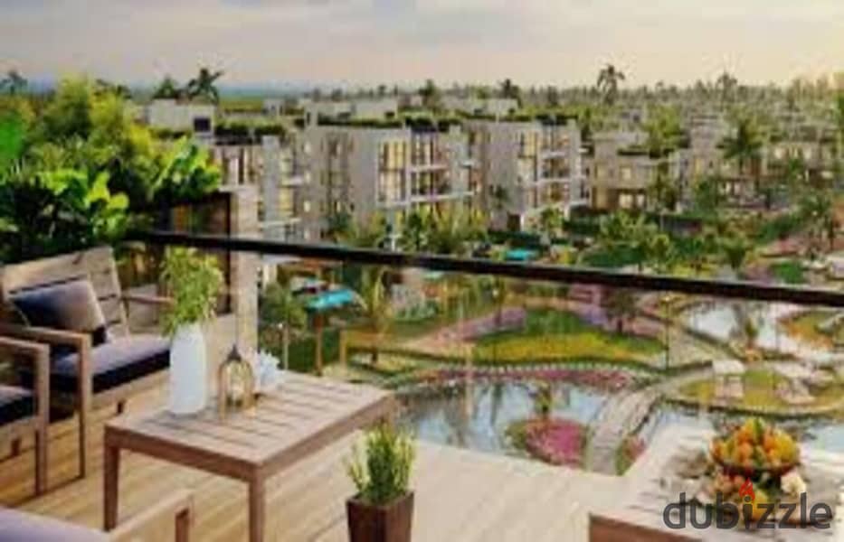 Pyramids View Apartment with Garden At Sun Capital October City. 2