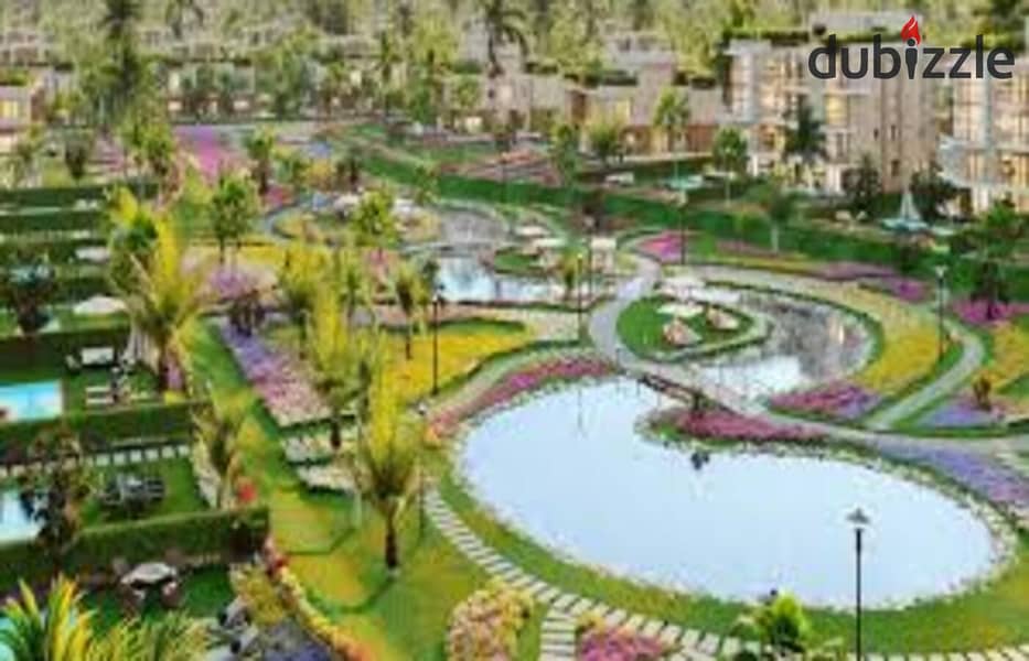 Pyramids View Apartment with Garden At Sun Capital October City. 3