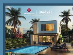 With a 5% down payment, I own an apartment with a garden of 50 meters in the heart of October in Badya Palm Hills | Prime location with view on the la 0