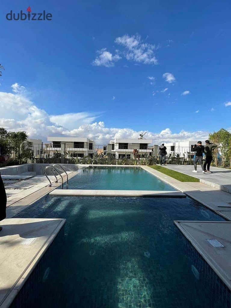 "Two-bedroom apartment, fully finished with high-end fittings, in the Badia compound by Palm Hills,  Yassin Mansour. It is the first smart compound 10