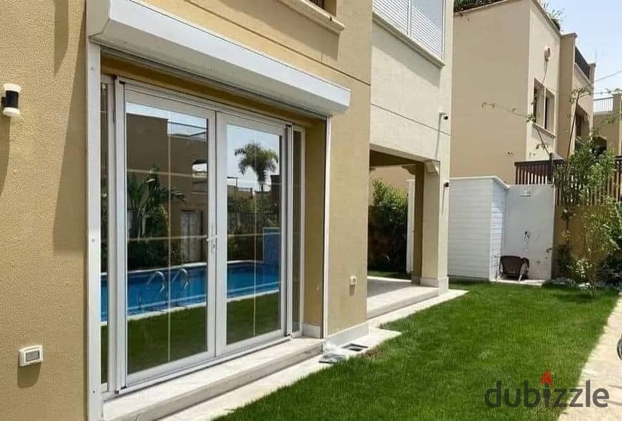 "Last - S-villa corner with an area of 212 square meters at a special price in the Saray compound on the Suez Road, surrounded by a wall from Madinaty 9