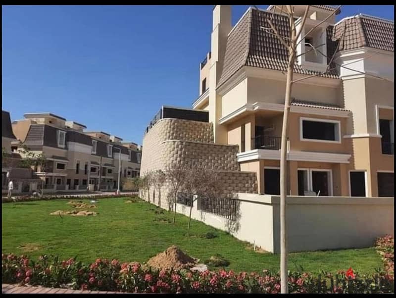 أمتلك S-VILLA- (239m) بكمبوند سراي بأقل سعر فيلا بالقاهرة الجديدة بكمبوند متسكن بالفعل وكامل الخدمات ع طريق السويس سور بسور من مدينتي في المستقبل سيتي 0