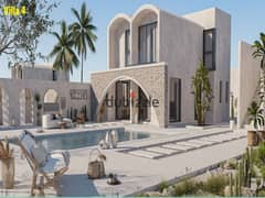 Ground chalet with garden 57 meters in Salt Ras El Hekma | Real estate developer Tatweer Misr | 5% down payment only View directly on the lagoon 0