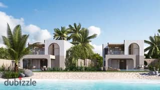 Finished townhouse villa for sale at the old price inside The Med North Coast Compound with installments over 9 years with 5% down payment 0