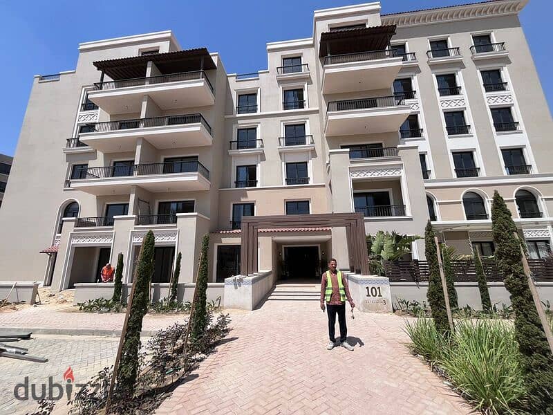 Fully finished apartment for sale with real estate developer Dorra in the heart of New Zayed in Village West Compound Special cash discount Village We 10