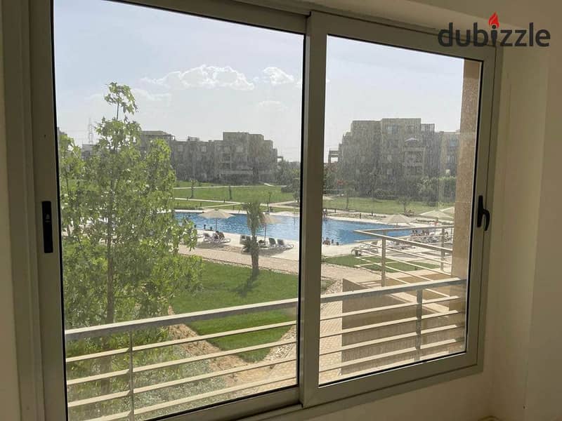 An apartment with high-end finishes in the Badia compound by Palm Hills,Yassin Mansour. It is the first smart compound in October, located near MSA 2