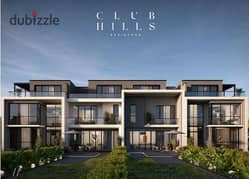 Corner Townhouse 240 sqm + 40 sqm Roof from the Housing and Development Bank in Club Hills Compound. Prime location next to Al Jazeera Club, 0