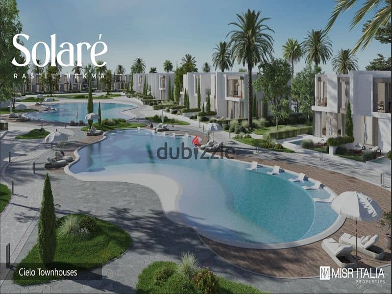 Chalet for sale in Solari Ras El Hekma with Misr Italy | fully finished | with first row lagoon view | With 5% down payment 0