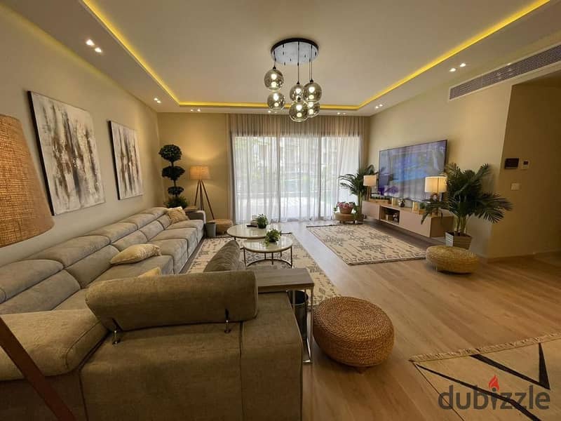 Apartment Ground Floor 226m For rent six west sheikh zayed fully furnished  شقة دور أرضي 226م للإيجار سوديك  6 ويست الشيخ زايد مفروشة بالكامل 0