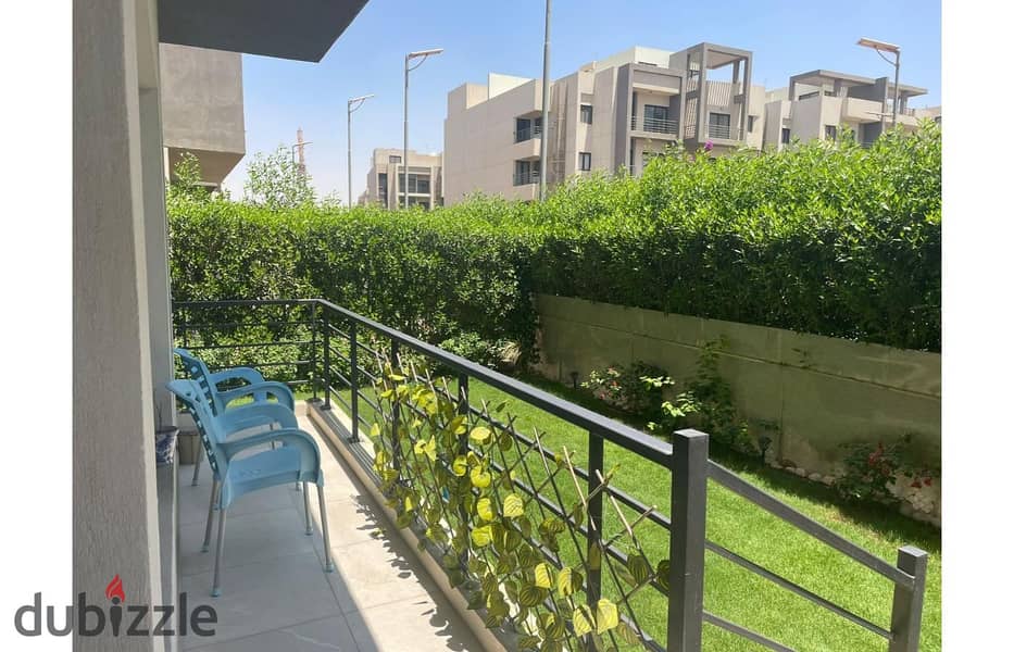 Apartment 155m with Garden 70m fully Furnished for rent in Almarasem 3