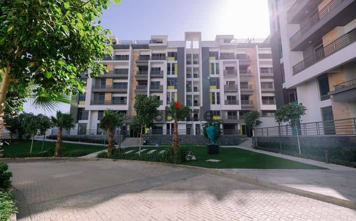 Apartment for sale, fully finished, in Golden Square, Fifth Settlement | Icon Gardens Compound | 30% cash discount | 15% down payment * Icon Gardens * 1