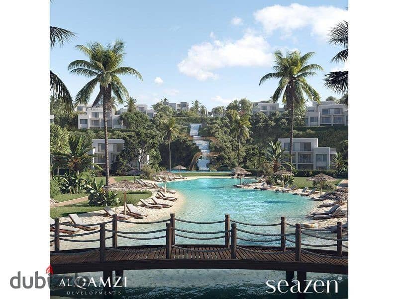 شالية كورنر متشطب بالكامل بجوار لافيستا في قرية سيزن راس الحكمة | Seazen North Coast 1