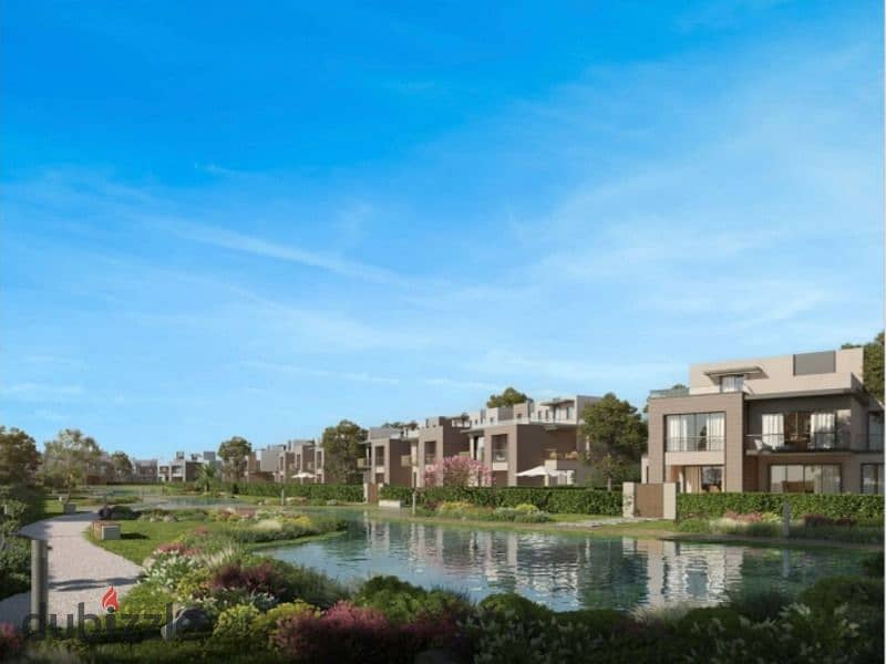 Own a 2-bedroom apartment with a garden area of ​​45 meters with a 5% down payment and a 23% cash discount in Sheikh Zayed_Hyde Park_Garden Lake 2