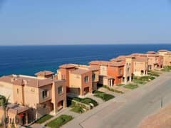 Fully finished villa directly on the sea, overlooking the sea For sale in Telal El Sokhna Village, 0