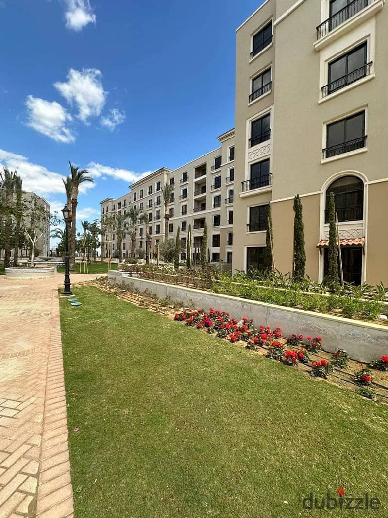 Directly from the owner, fully finished apartment with air conditioners at less than the company price in Dorra Village West Compound in the heart of 9