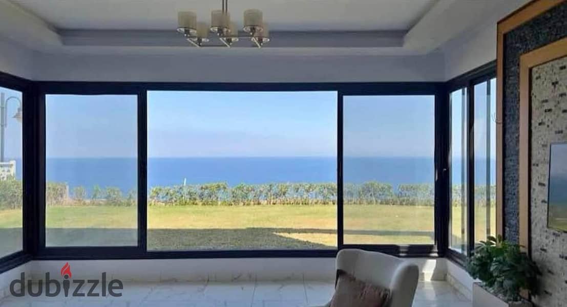 Chalet for sale sea view, Ain Sokhna Hills a special price, 130m sand beach, fully finished near Porto Sokhna, Zaafarana Road 8 years installments 7