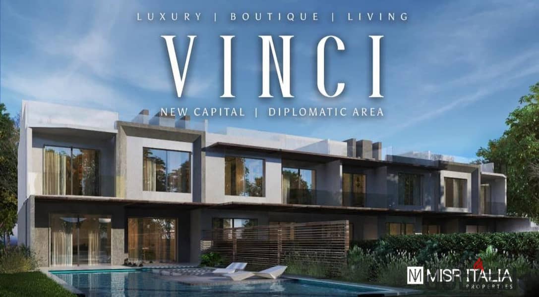 Own an apartment in Garden City with ready to move for a limited period with Misr Italia with a special discount in the Administrative Capital Vinci 3