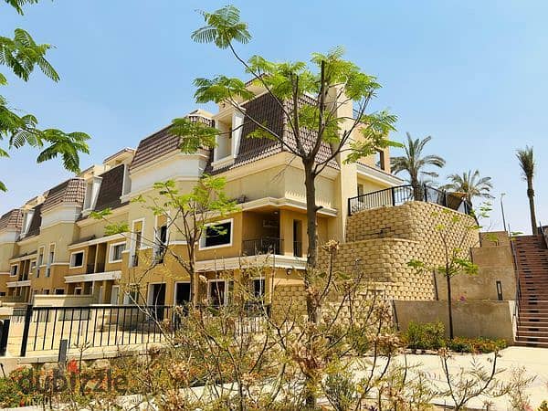 Villa for sale in Sarai Compound, New Cairo, in installments, on Suez Road, next to Madinaty, close to Sodic and Mountain View 4