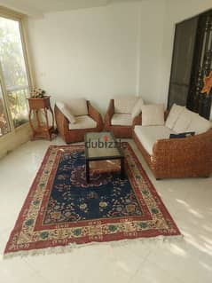 Furnished ground floor apartment with a garden for rent in Al Rehab city 171 meters 0