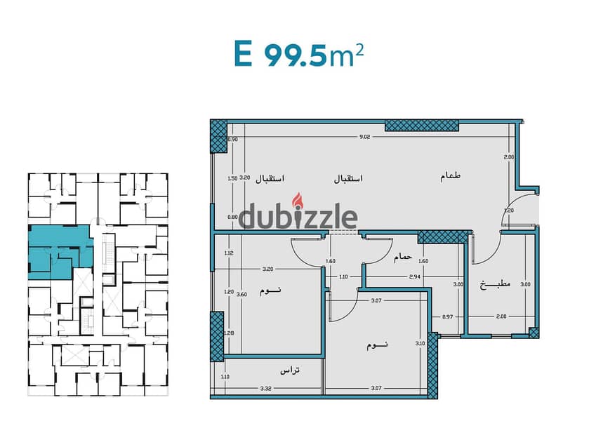 Unit for sale, 100 meters in Zahraa El Maadi, inside a full-service compound next to Wadi Degla Club, two years installments directly from the owner, 26