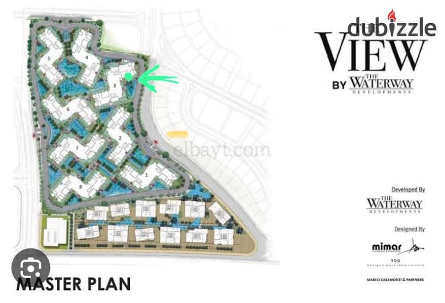 شقة للبيع 198 م² في ذا فيو واتر واي القاهرة الجديدة التجمع الخامس the view waterway, New cairo 5th settlement 9