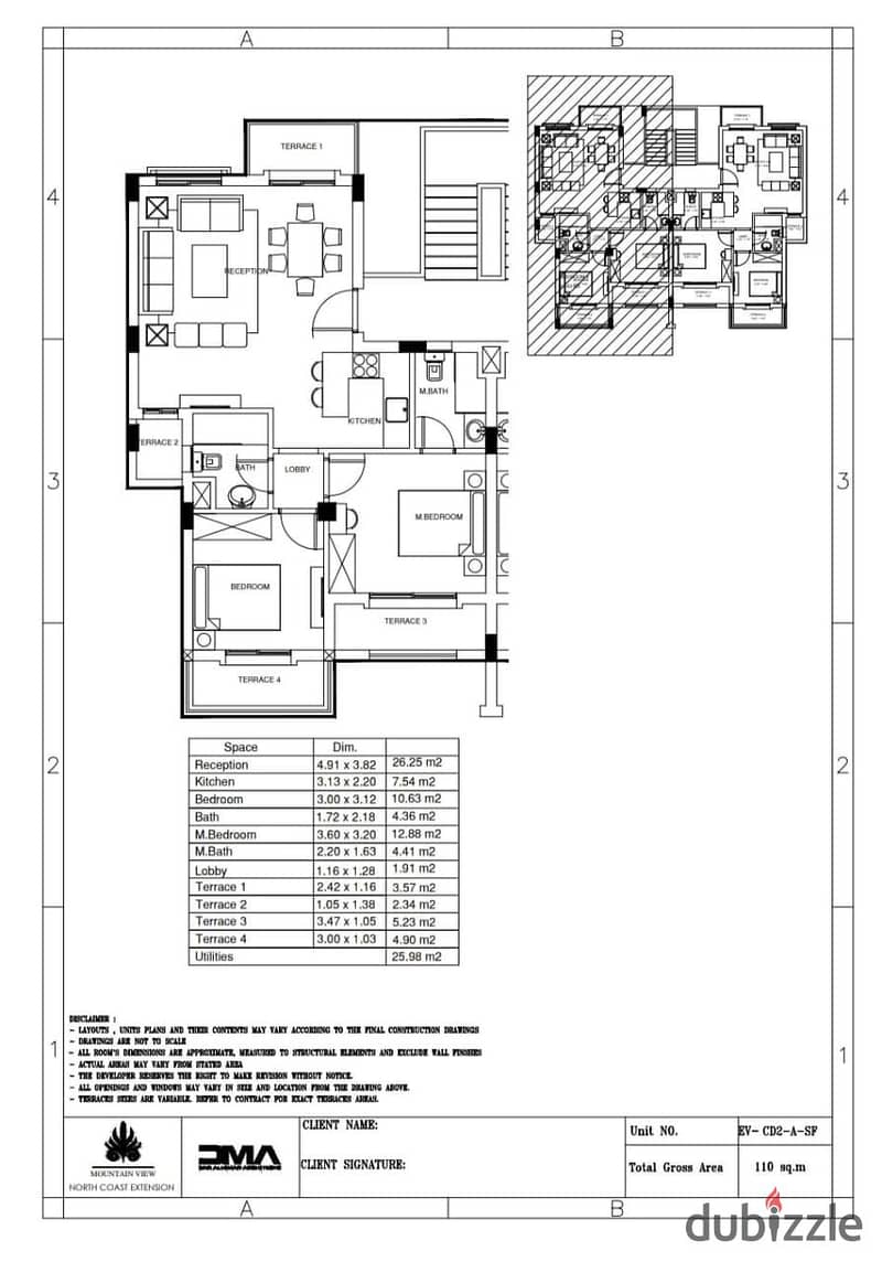 بنتهاوس للبيع 110 متر في ماونتن فيو رأس الحكمة الساحل الشمالي  Mountain view Ras elhekma ,north coast 10