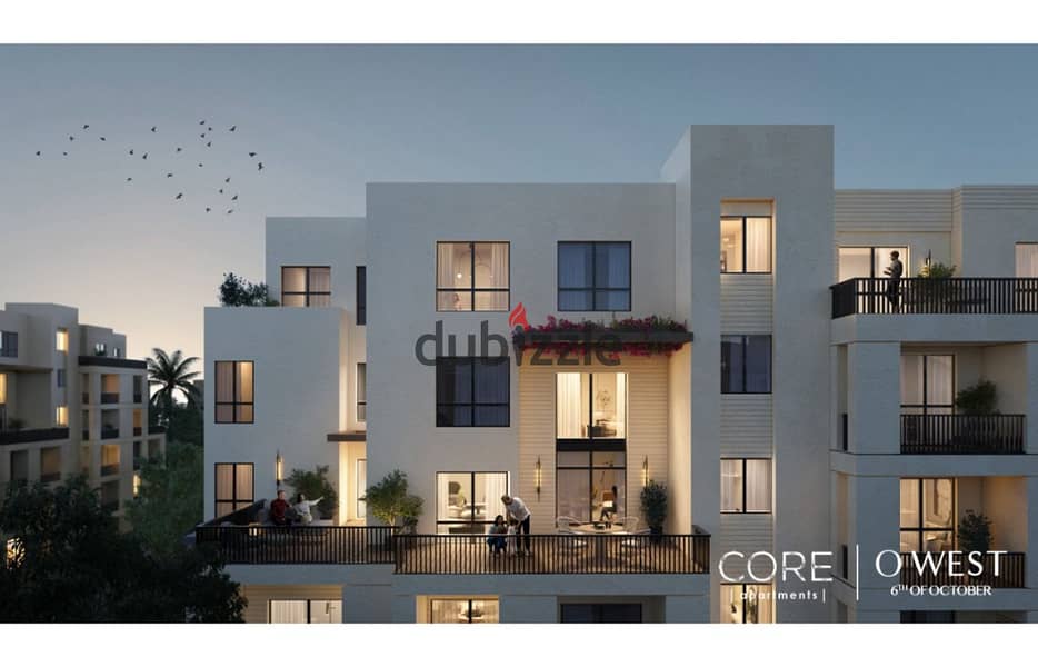 With Dp 2,050,000 EGP, a ground floor apartment with a garden in O West by Orascom, 6 October, for sale an apartment in O West Compound, Core phase 3