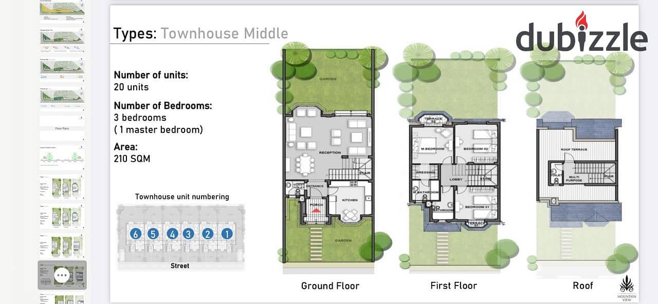 Townhouse middle for sale 210 m² in Mountain view 4 october, 6th of october ماونتن فيو 4 أكتوبر، السادس من أكتوبر 5