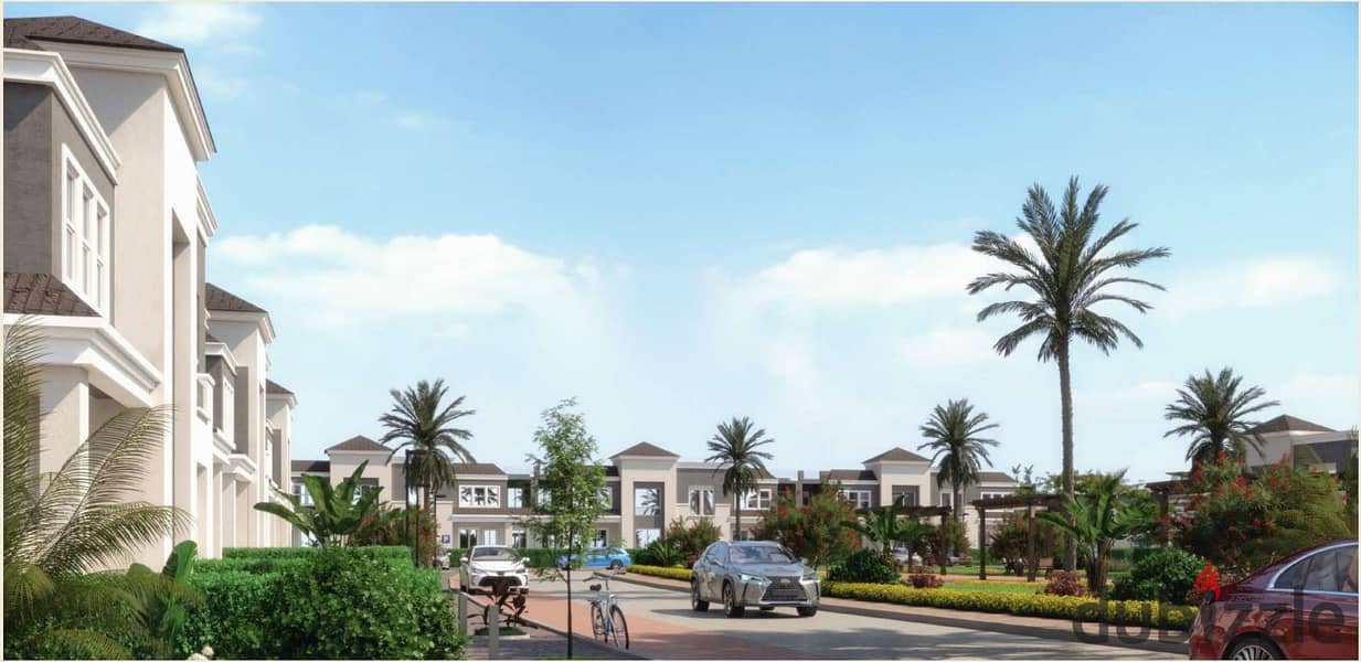 تاون هاوس كورنر للبيع 240 متر في سراي مستقبل سيتي بجوار مدينتي على محور الامل Townhouse corner for sale 240 m² in sarai, mostakbal city next madinaty 2