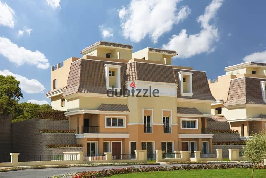 تاون هاوس كورنر للبيع 240 متر في سراي مستقبل سيتي بجوار مدينتي على محور الامل Townhouse corner for sale 240 m² in sarai, mostakbal city next madinaty 3