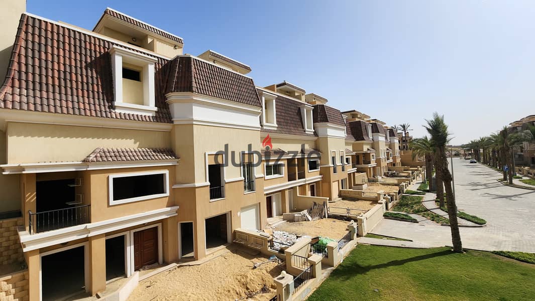 تاون هاوس كورنر للبيع 240 متر في سراي مستقبل سيتي بجوار مدينتي على محور الامل Townhouse corner for sale 240 m² in sarai, mostakbal city next madinaty 8