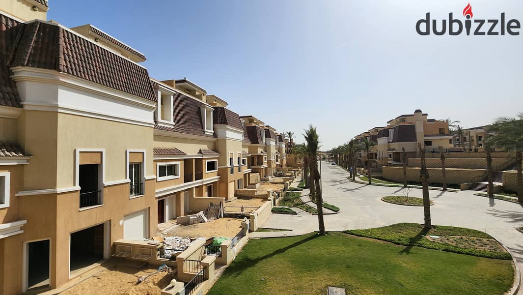 تاون هاوس كورنر للبيع 240 متر في سراي مستقبل سيتي بجوار مدينتي على محور الامل Townhouse corner for sale 240 m² in sarai, mostakbal city next madinaty 9