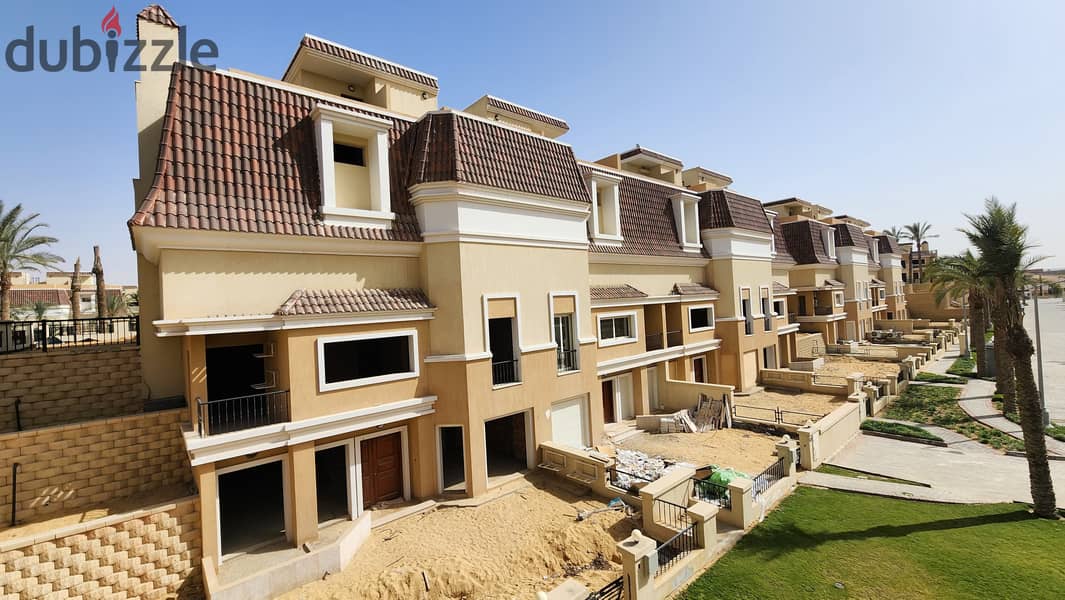 تاون هاوس كورنر للبيع 240 متر في سراي مستقبل سيتي بجوار مدينتي على محور الامل Townhouse corner for sale 240 m² in sarai, mostakbal city next madinaty 10