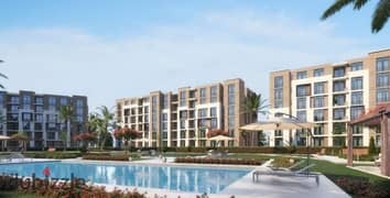 Apartment for sale in Sarai Compound Elan phase in Mostakbal City pool and landscape view, prime location 157 M 0