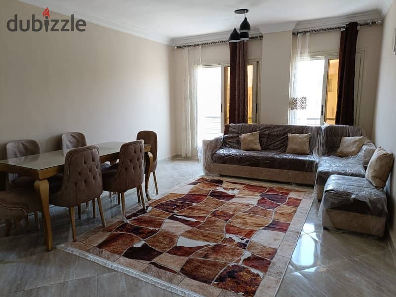 Furnished apartment for rent in the first compound in front of Gate 24, Al Rehab, in Dar Misr Al Qarnful 0