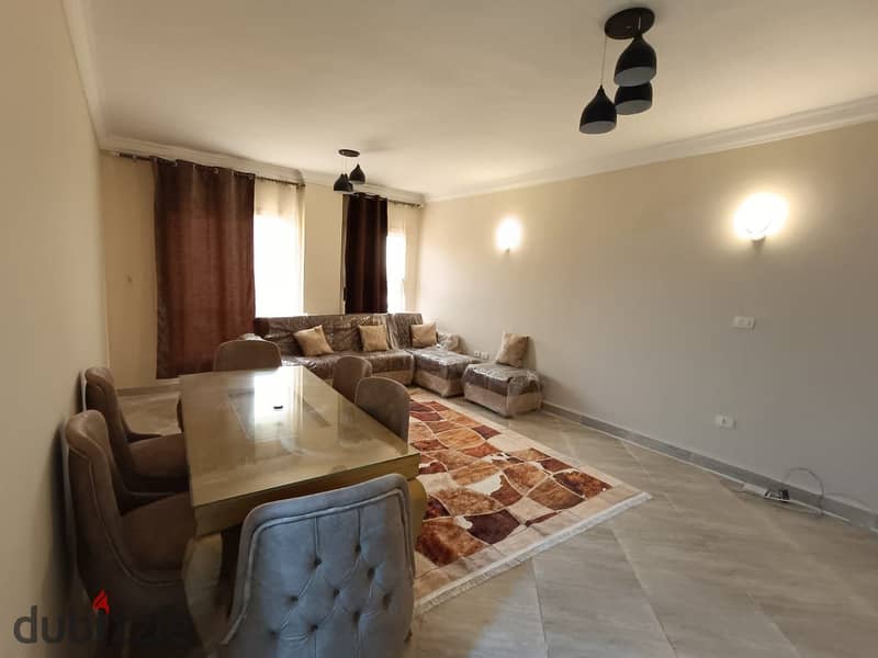 Furnished apartment for rent in the first compound in front of Gate 24, Al Rehab, in Dar Misr Al Qarnful 8