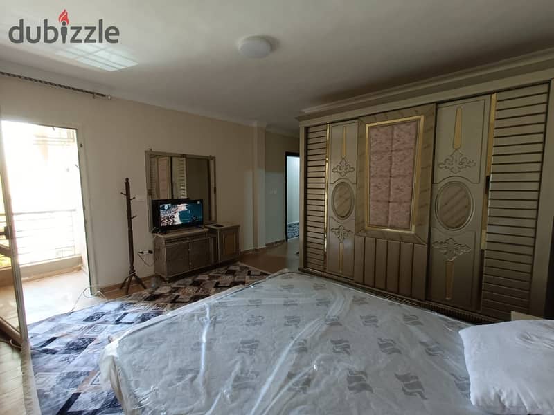 Furnished apartment for rent in the first compound in front of Gate 24, Al Rehab, in Dar Misr Al Qarnful 18