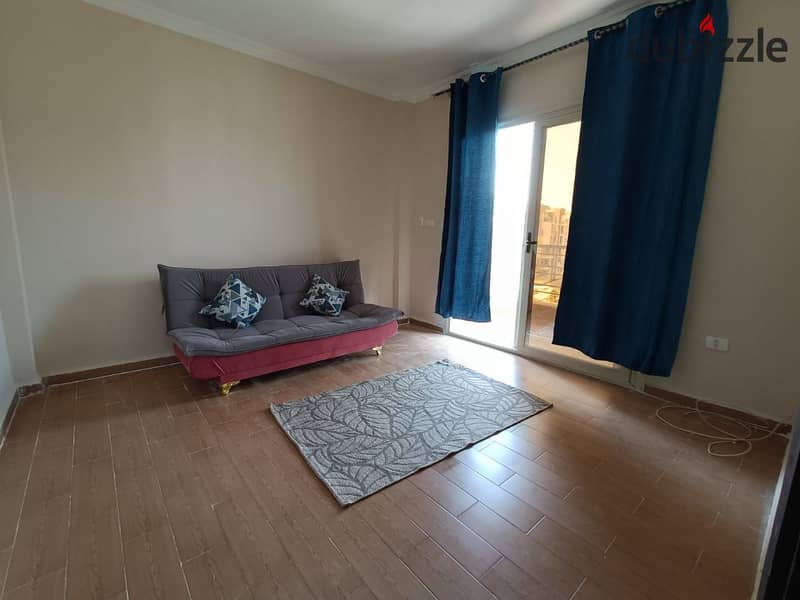 Furnished apartment for rent in the first compound in front of Gate 24, Al Rehab, in Dar Misr Al Qarnful 22