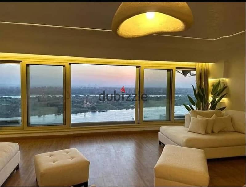 Service Apartment - Ready to move Panoramic nile view - Fully Finished & Furnished from Novara - in Maadi 10