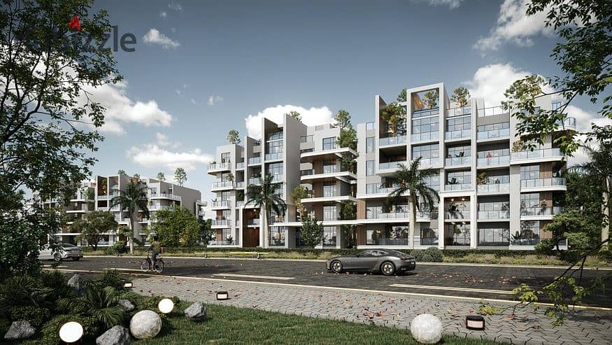 A 143 sqm semi-finished apartment with a 40% discount in The Lark Compound, Fifth Settlement, directly on the Suez Road. 7