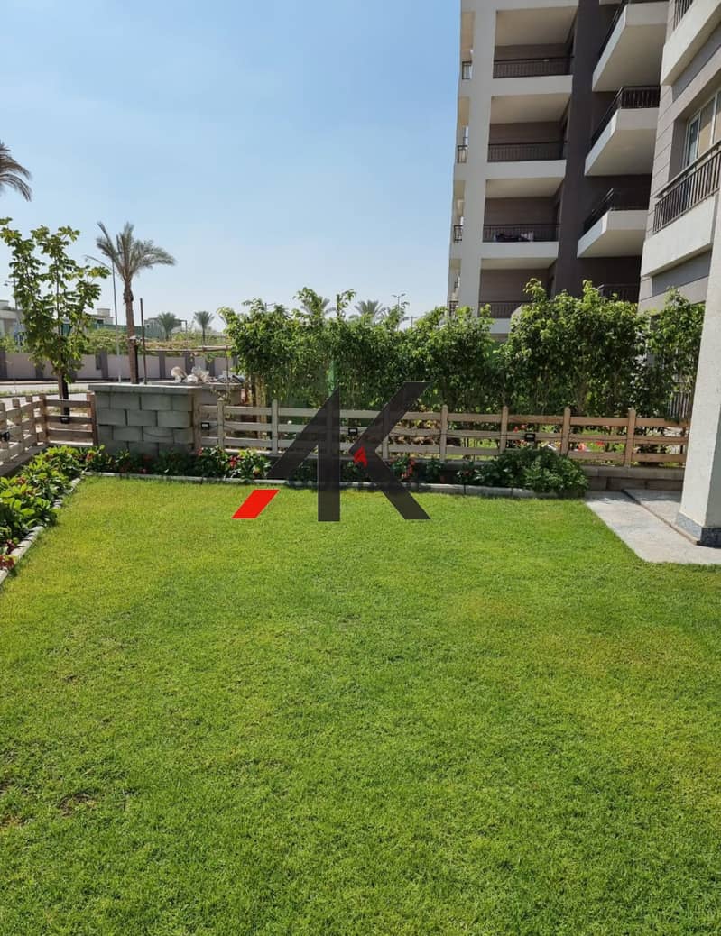 Finished Ground Apartment  with Garden For Rent in Cairo Festival City - CFC - New Cairo 3