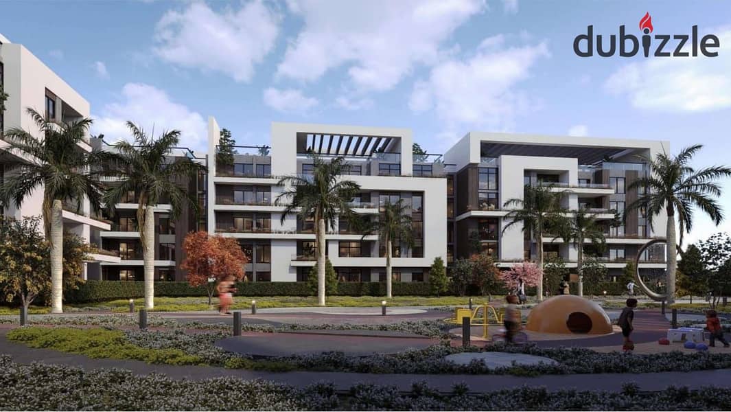 Apartment for sale on Suez Road directly in front of Madinaty Gate 3 next to La Vista El Shorouk Compound in Palm Island Compound Installment up to 10 7