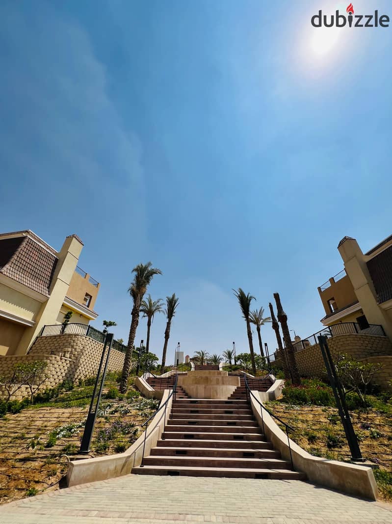 Stand Alone Villa for sale 175m + 188m garden in Sarai Compound in New Cairo, Rai Valleys phase, with a down payment starting from 5% and installments 9